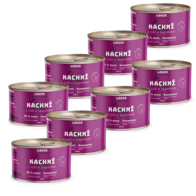 Výhodné balenie 8 ks - Kačacie s ryžou a taurínom 200 g