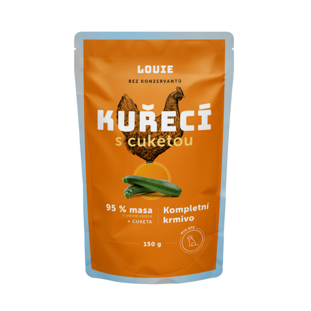 Kuracia kapsička s cuketou 150g – LOUIE kompletné krmivo pre psov