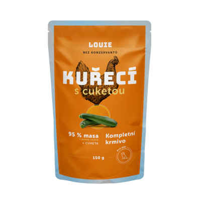 Kuracia kapsička s cuketou 150g – LOUIE kompletné krmivo pre psov