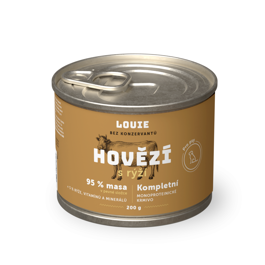 Hovädzie s ryžou 200g - LOUIE kompletné krmivo pre psov