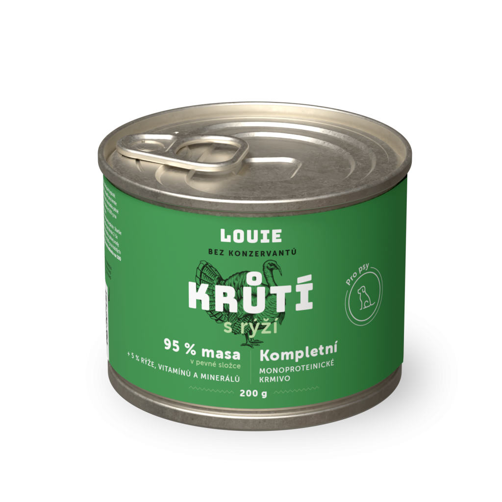 Morčacie s ryžou 200g - LOUIE kompletné krmivo pre psov