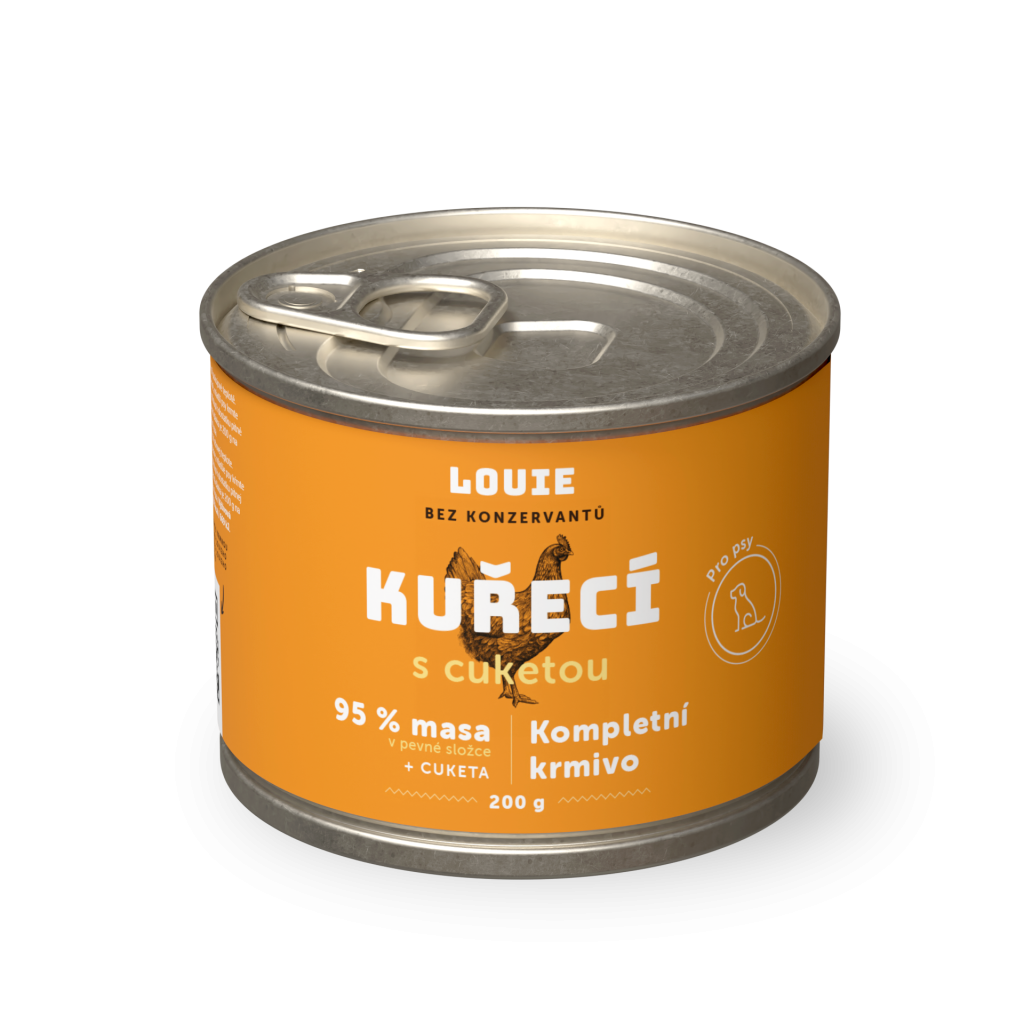 Kuracie s cuketou 200g - LOUIE kompletné krmivo pre psov