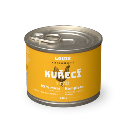 Kuracie s ryžou 200g - LOUIE kompletné krmivo pre psov