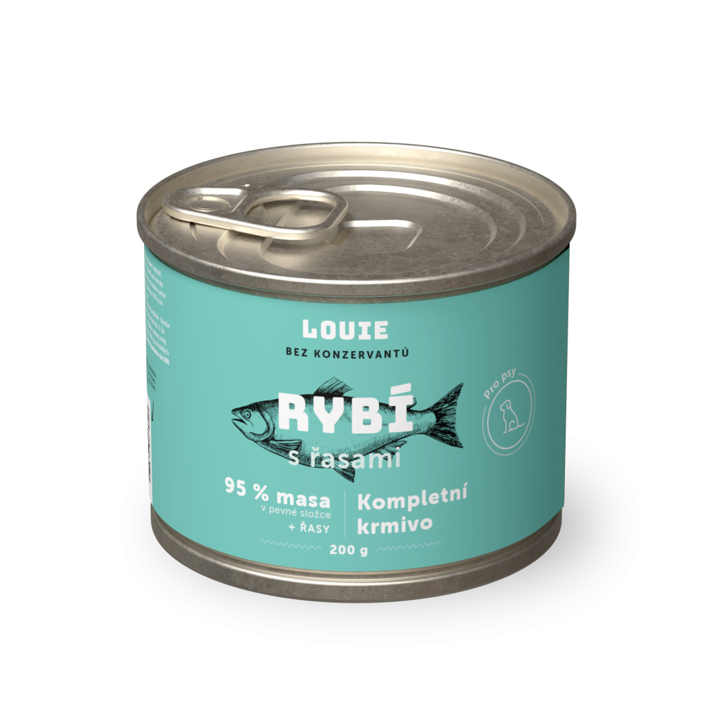 Rybie s riasami 200 g - LOUIE kompletné krmivo pre psov