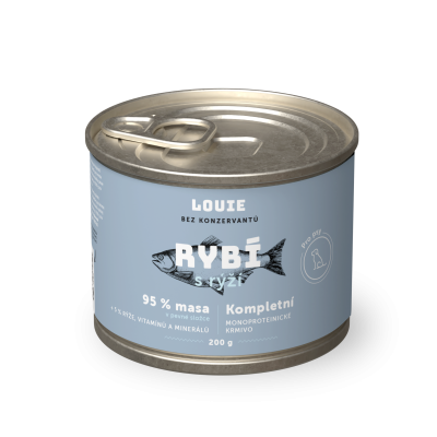 Rybie s ryžou 200g - LOUIE kompletné krmivo pre psov