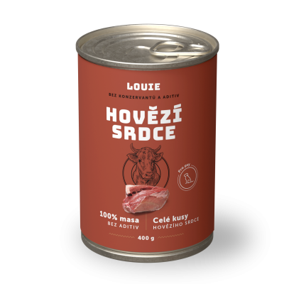 Hovädzie srdce 400 g - LOUIE doplnkové krmivo pre psov