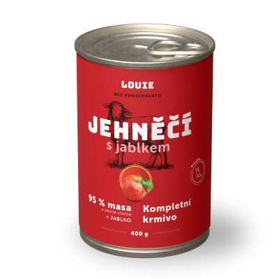 Jahňacie s jablkom 400 g - LOUIE kompletné krmivo pre psov
