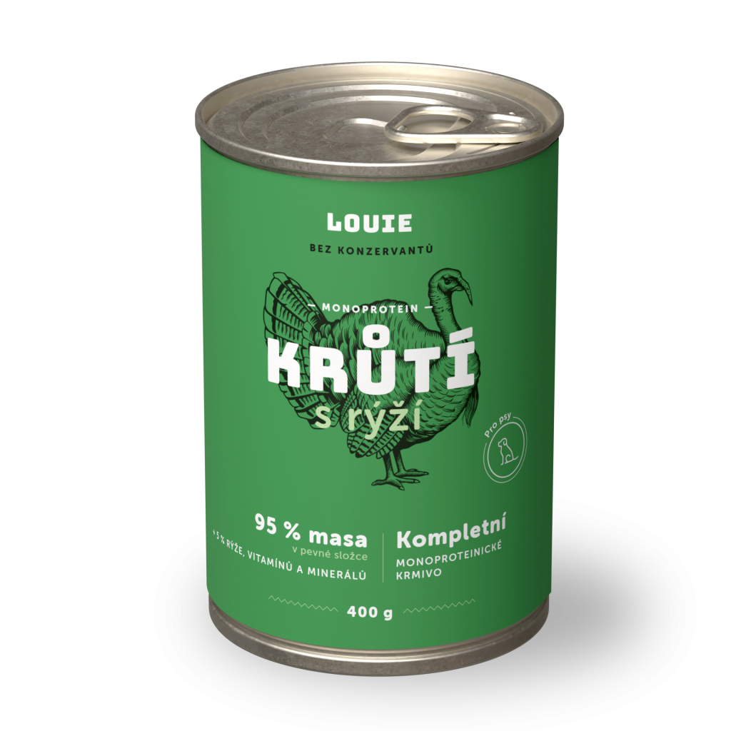 Morčacie s ryžou 400g - LOUIE kompletné krmivo pre psov