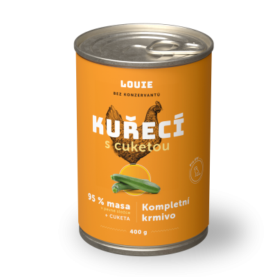 Kuracie s cuketou 400g - LOUIE kompletné krmivo pre psov
