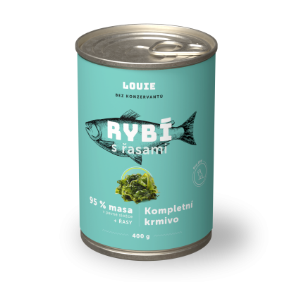 Rybie s riasami 400 g - LOUIE kompletné krmivo pre psov