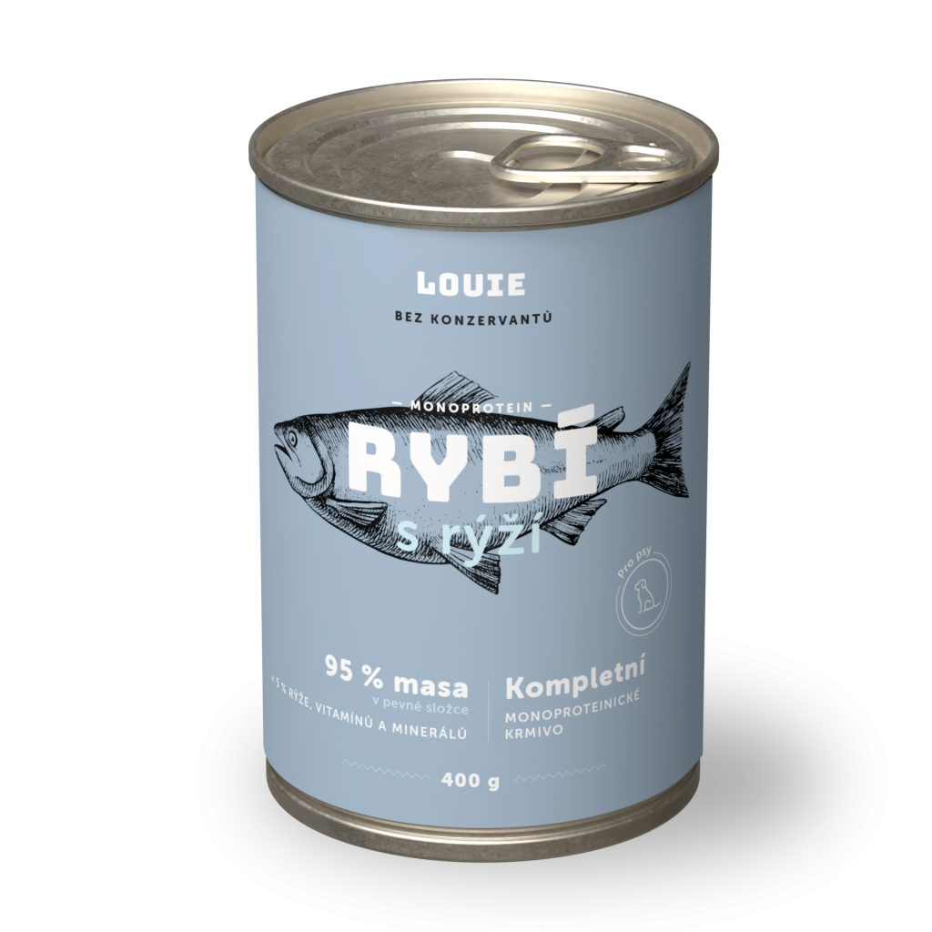 Ryba s ryžou 400g - LOUIE kompletné krmivo pre psov