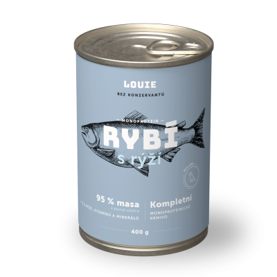Ryba s ryžou 400g - LOUIE kompletné krmivo pre psov