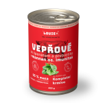 Bravčové so špenátom + prebiotiká 400 g - LOUIE kompletné krmivo pre psy
