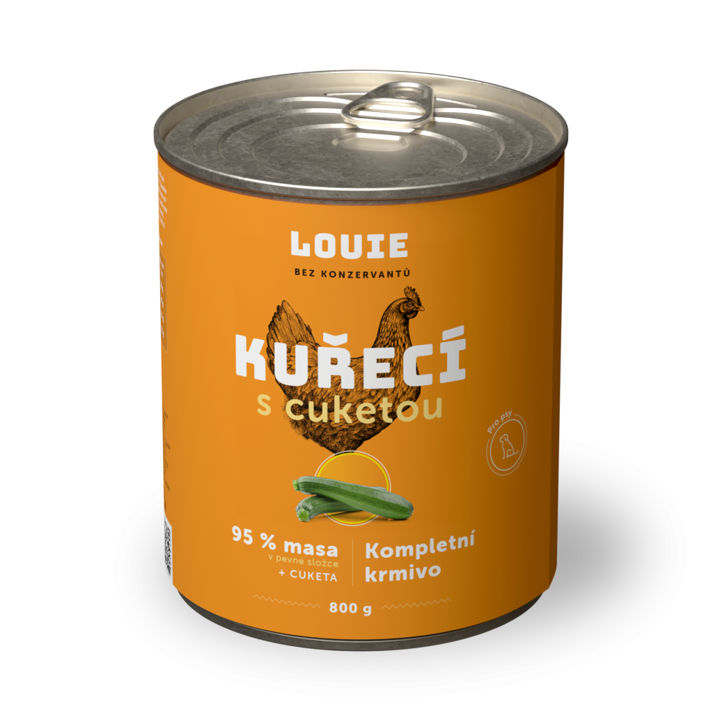 Kuracie s cuketou 800g - LOUIE kompletné krmivo pre psov