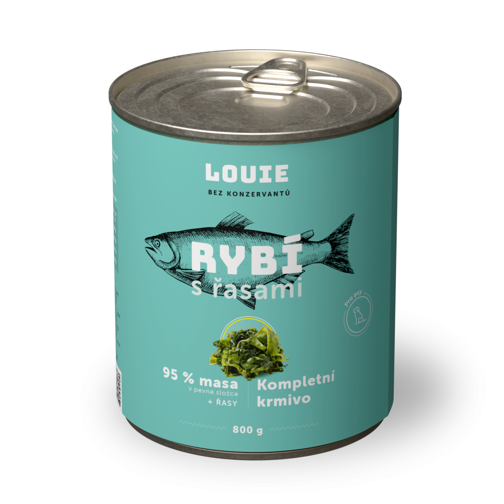 Rybie s riasami 800 g - LOUIE kompletné krmivo pre psov