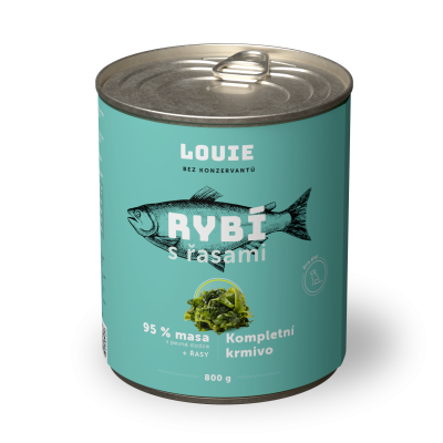 Rybie s riasami 800 g - LOUIE kompletné krmivo pre psov