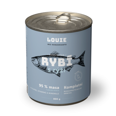 Ryba s ryžou 800g - LOUIE kompletné krmivo pre psov