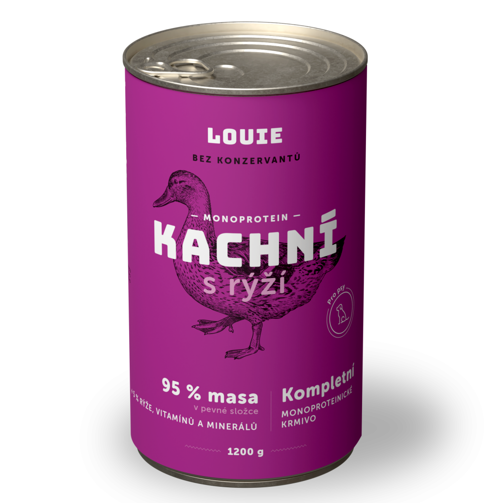Kačacie s ryžou 1200g - LOUIE kompletné krmivo pre psov