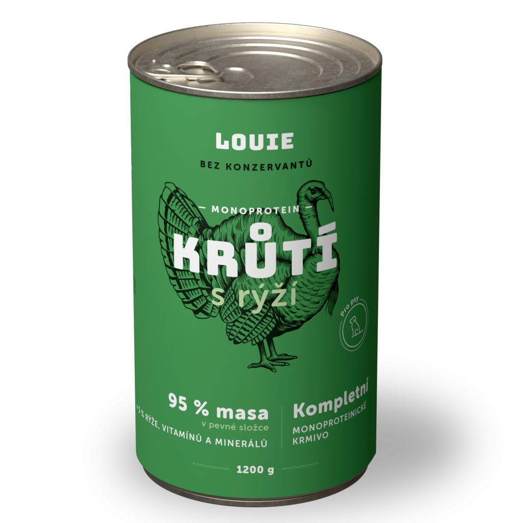 Morčacie s ryžou 1200g - LOUIE kompletné krmivo pre psov