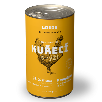 Kuracie s ryžou 1200g - LOUIE kompletné krmivo pre psov