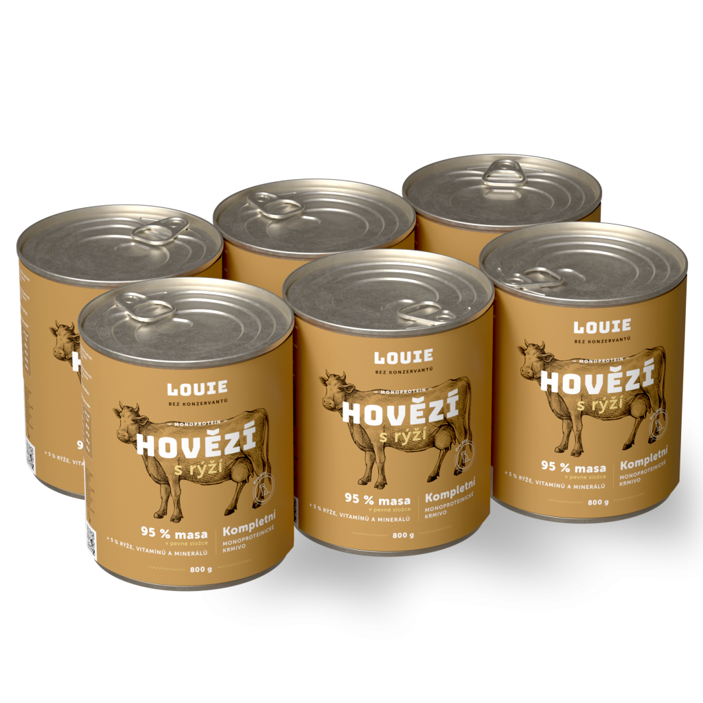 Výhodné balenie 6 ks - Hovädzie s ryžou 800 g