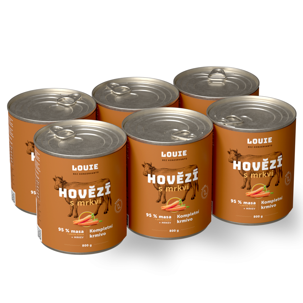 Výhodné balenie 6 ks - Hovädzie s mrkvou 800 g