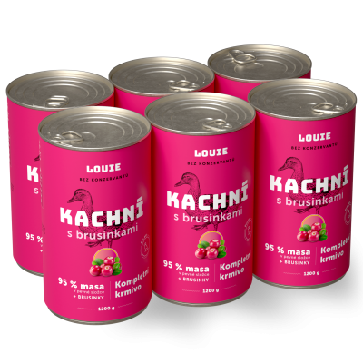 Výhodné balenie 6 ks - Kačacie s brusnicami 1200 g