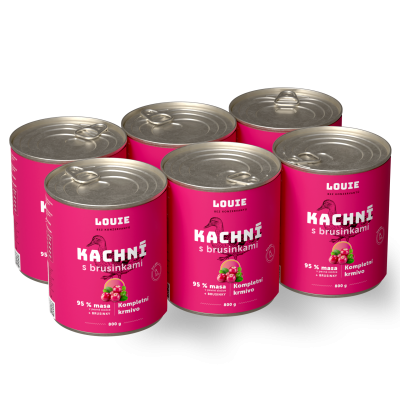 Výhodné balenie 6 ks - Kačacie s brusnicami 800 g