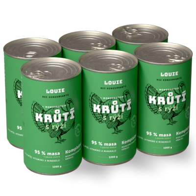 Výhodné balenie 6 ks - Morčacie s ryžou 1200 g