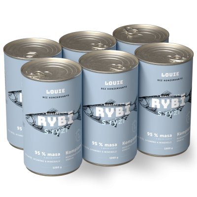 Výhodné balenie 6 ks - Rybie s ryžou 1200 g