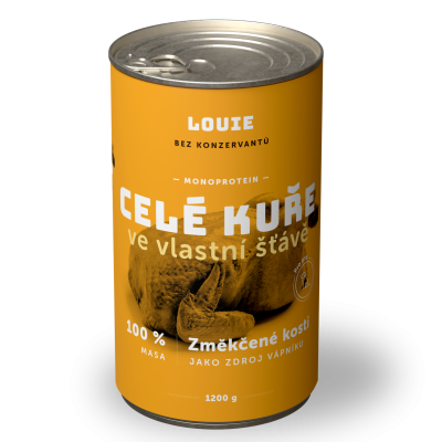 Celé kura 100% mäso 1200g - LOUIE krmivo pre psov