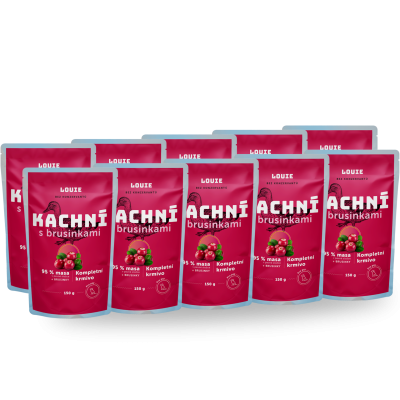 Balenie kapsičiek 10 ks - Kačacie s brusnicami 150g