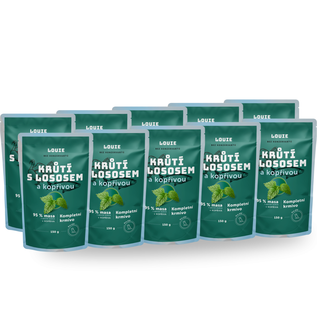 Balíček kapsičiek 10 ks - Morčacie s lososom a žihľavou 150 g