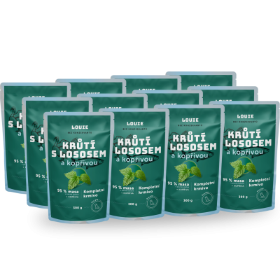 Balíček kapsičiek 12 ks - Morčacie s lososom a žihľavou 300 g