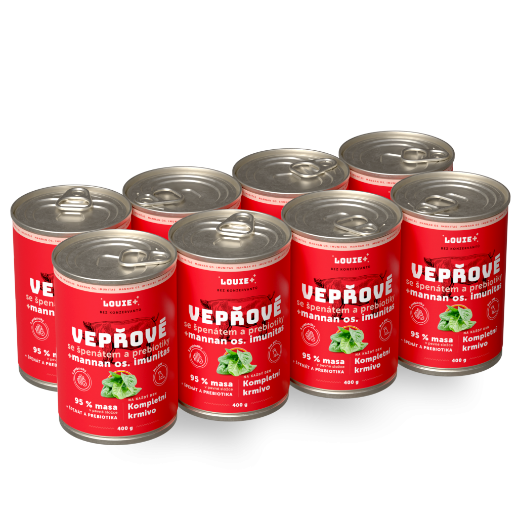 Výhodný balíček 8 ks - Bravčové so špenátom a prebiotikami 400 g