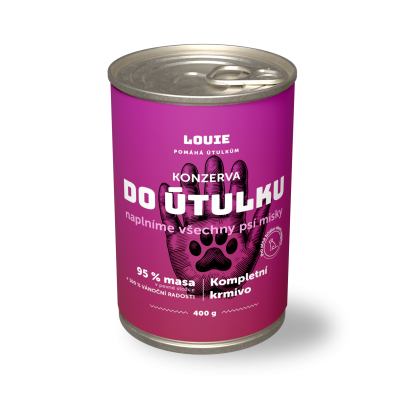 Konzerva pre útulok 400 g - LOUIE pomáha útulkom