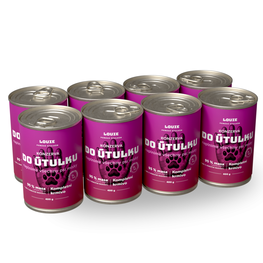Balíček do útulku 8 ks, 400 g - LOUIE pomáha útulkom