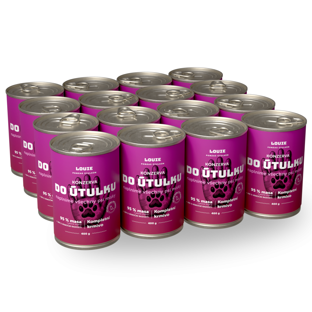 Balíček do útulku 16 ks, 400 g - LOUIE pomáha útulkom