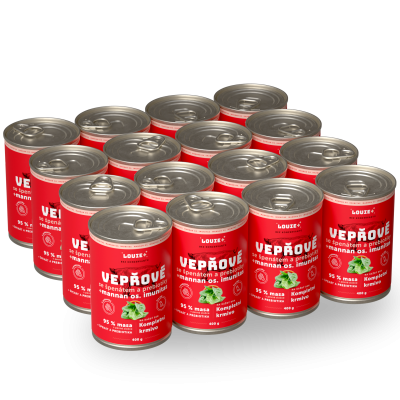 Výhodný balíček 16 ks - Bravčové so špenátom a prebiotikami 400 g