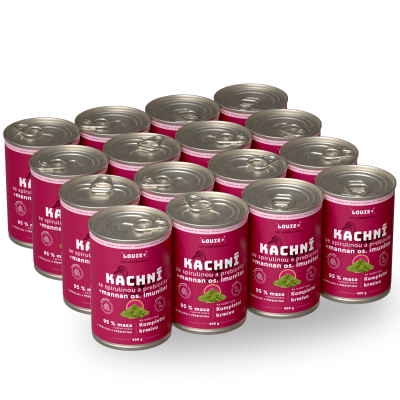 Výhodné balenie 16 ks - Kačacie so spirulinou + prebiotiká 400g